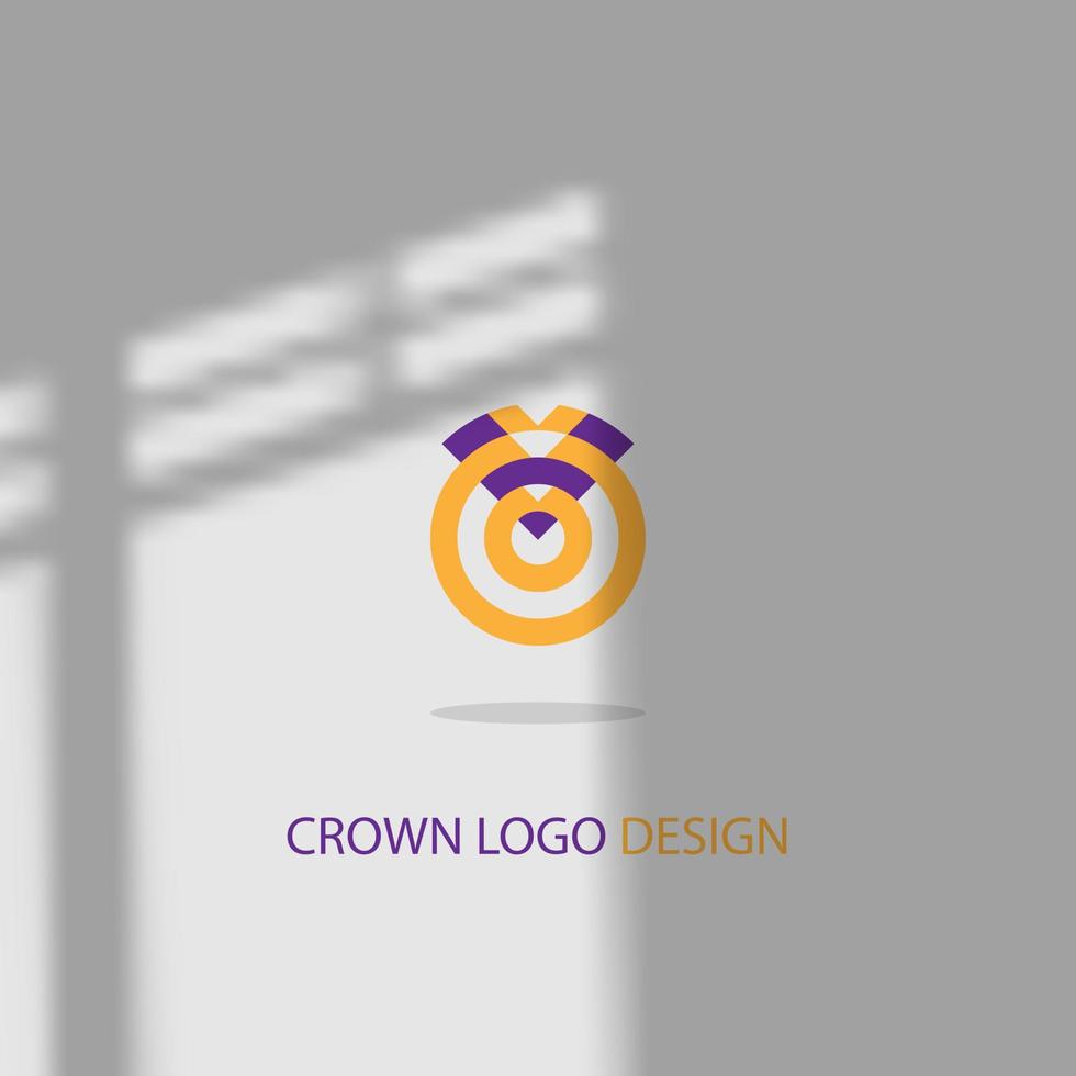 logo icono diseño ruleta elegante naranja y púrpura colores simple eps 10 vector