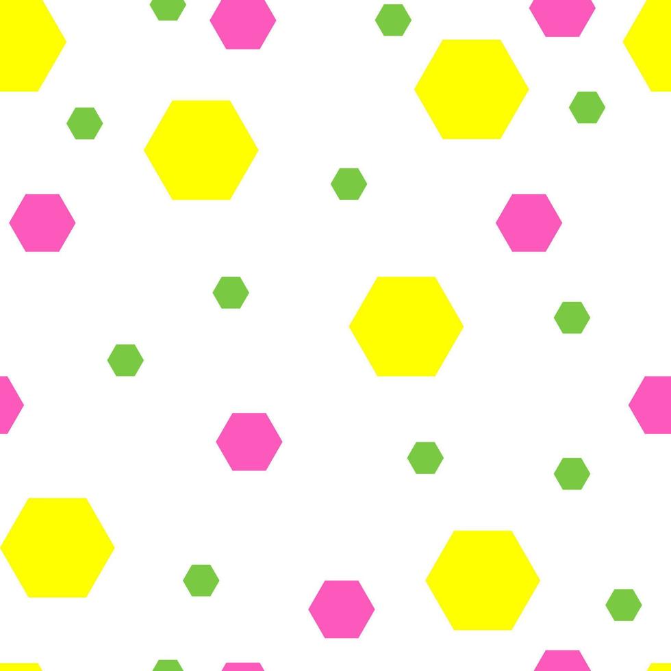 Geometric polyhedron seamless pattern on white background. Vector illustration.