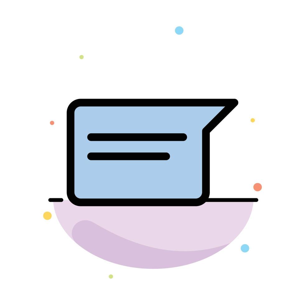 Chat Basic Chatting Ui Abstract Flat Color Icon Template vector