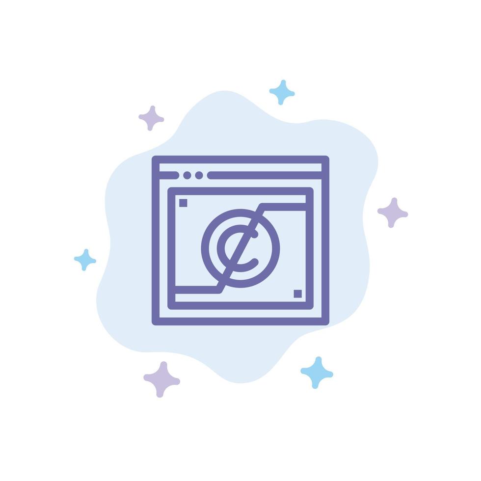 Business Copyright Digital Domain Law Blue Icon on Abstract Cloud Background vector