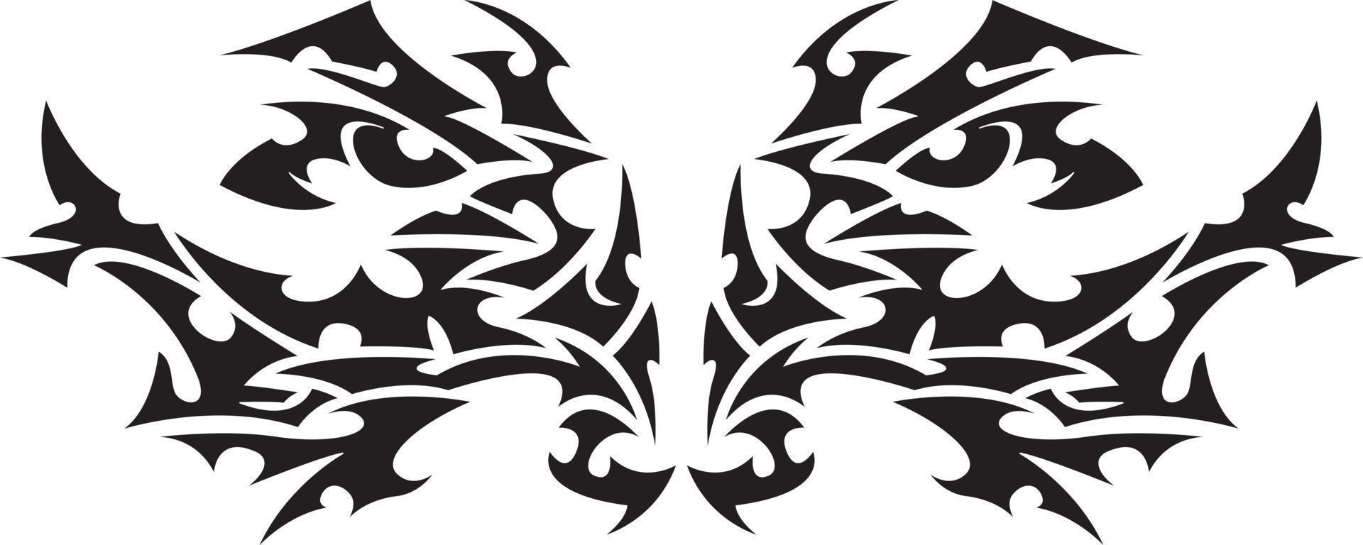 elemento de tatuaje tribal vector