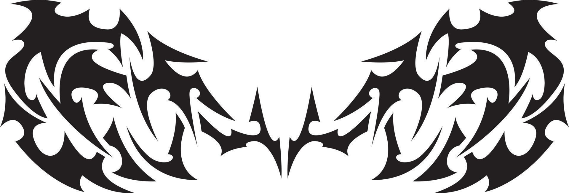 elemento de tatuaje tribal vector