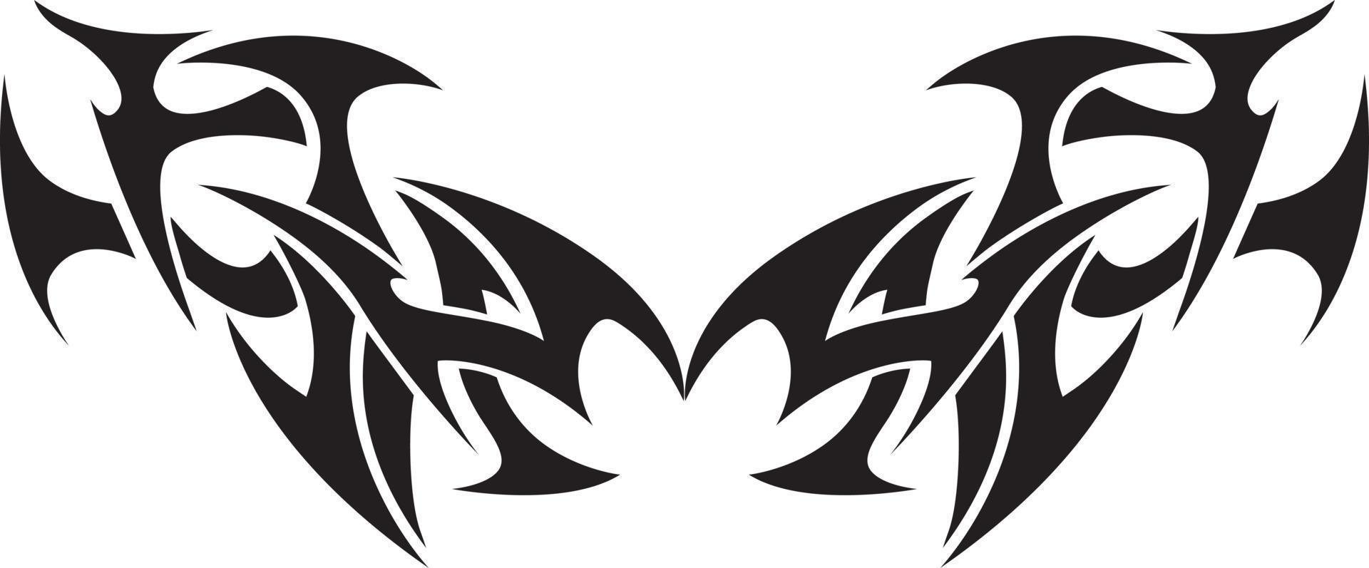 elemento de tatuaje tribal vector