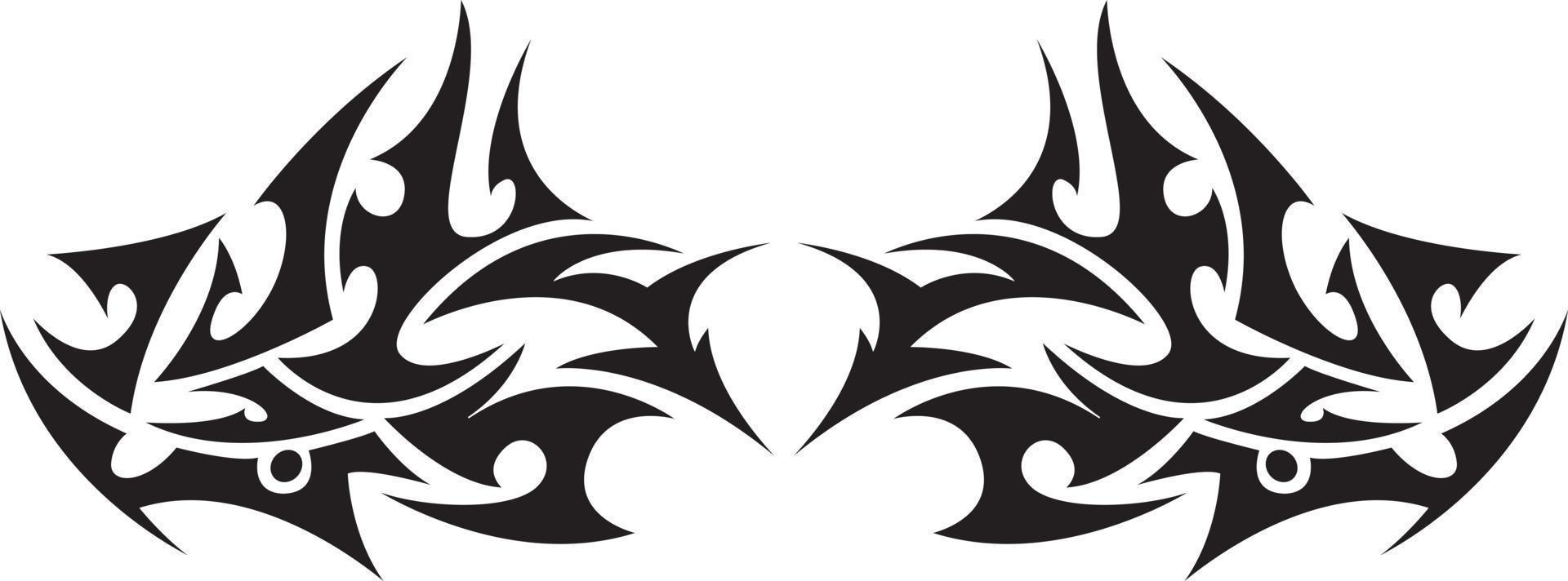 elemento de tatuaje tribal vector