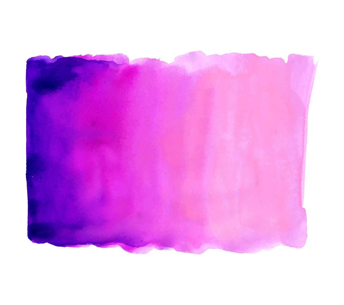 Watercolor abstract blue-pink stain isolated on white background. Hand drawn vector of brush strokes. Colored texture.
