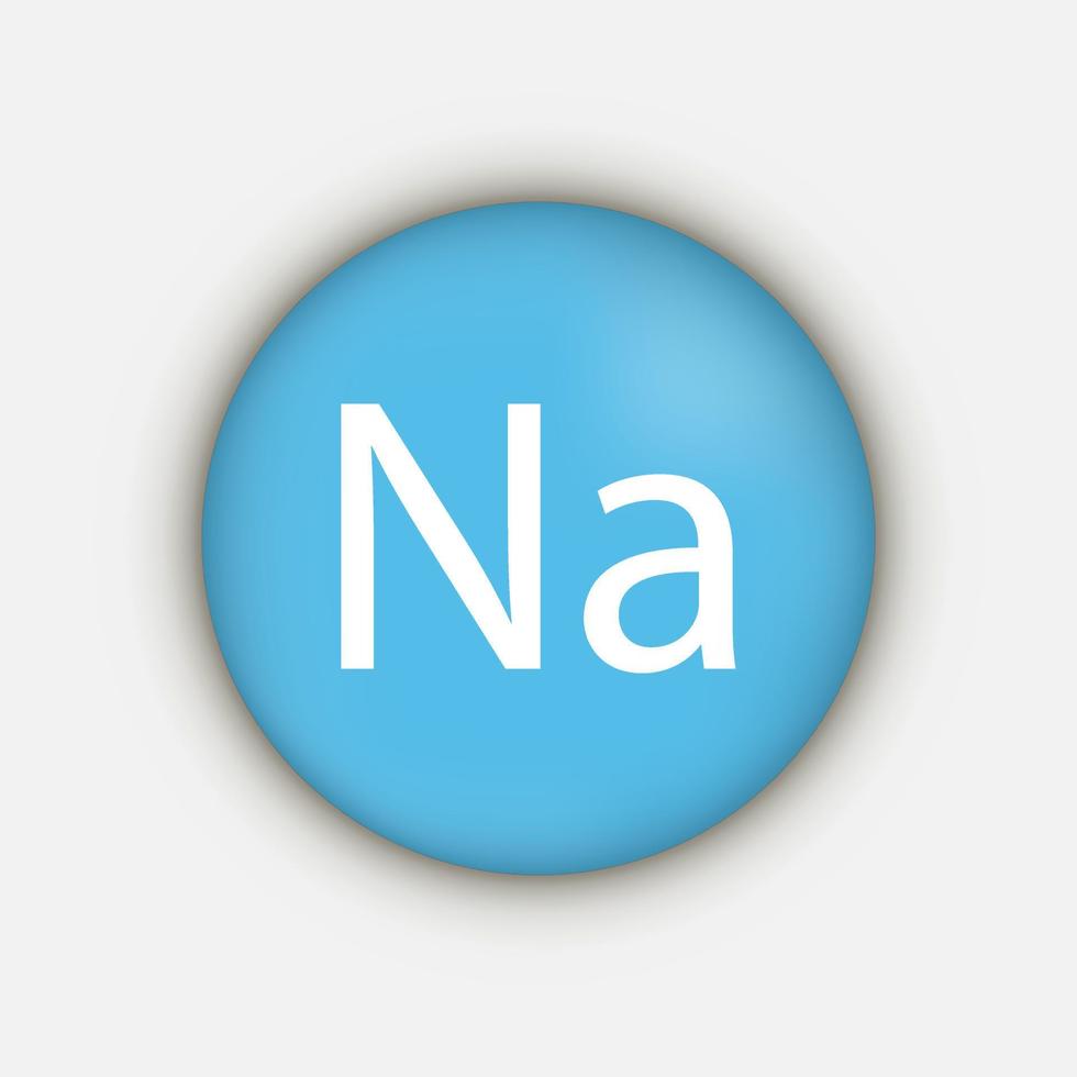Sodium Na mineral vitamin supplement icon. Vector illustration.