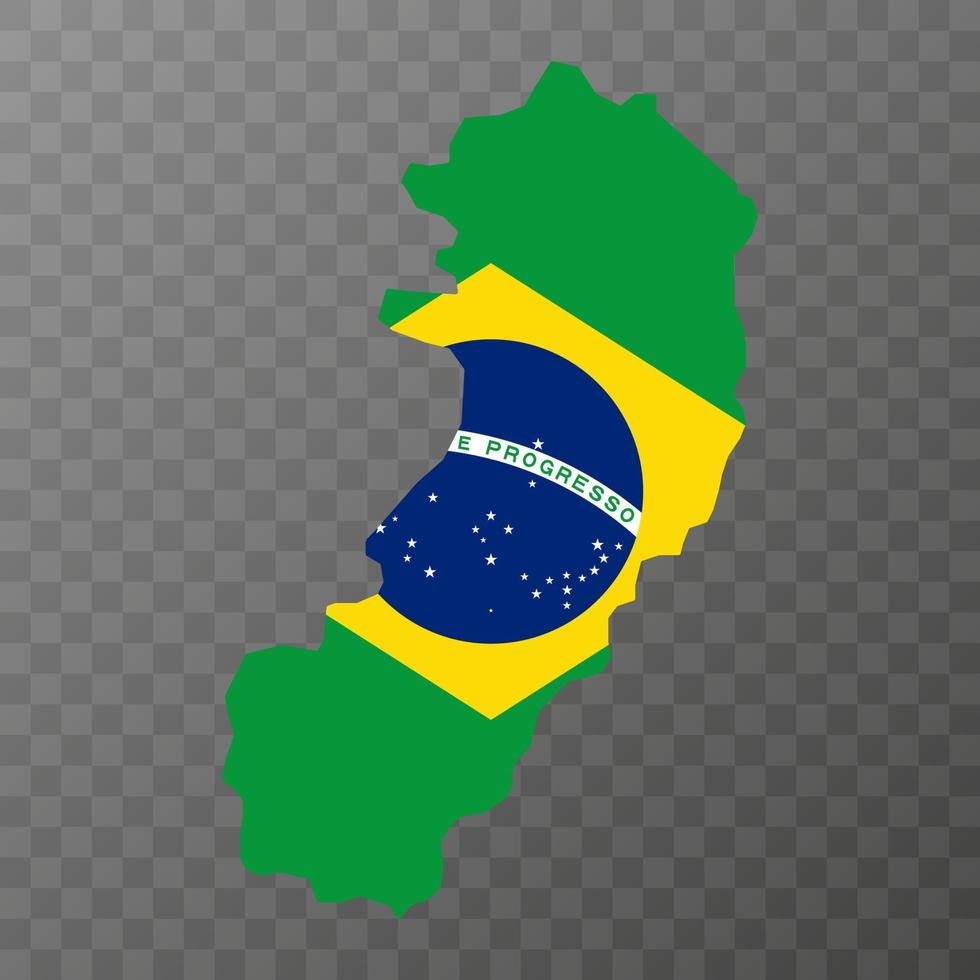 Espirito Santo Map, state of Brazil. Vector Illustration.