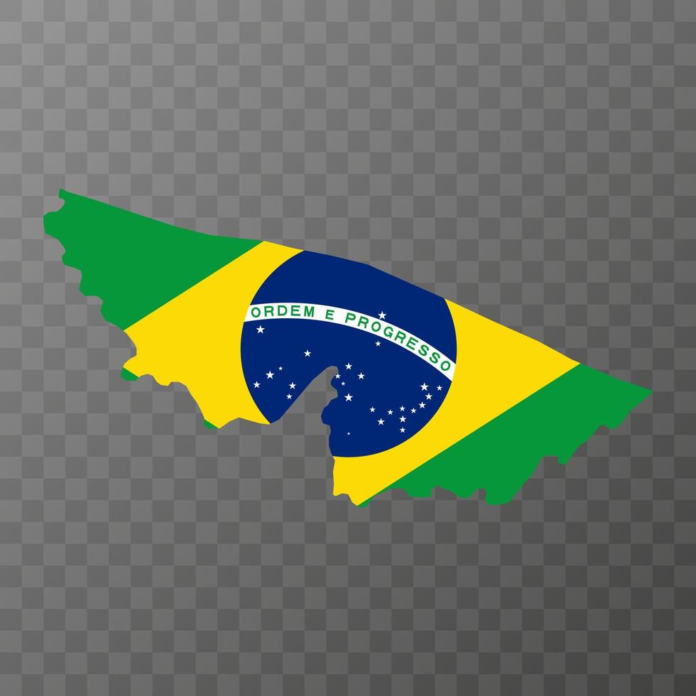 Acre Map, state of Brazil. Vector Illustration.