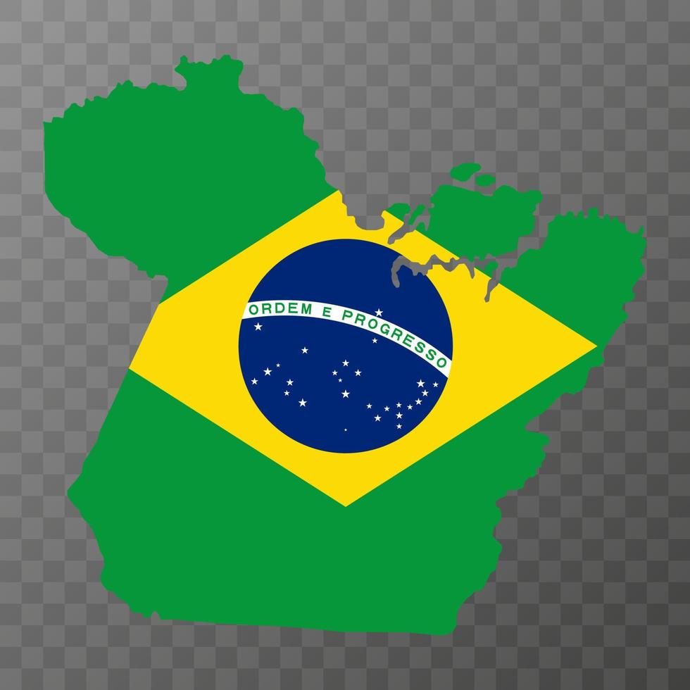 Para Map, state of Brazil. Vector Illustration.