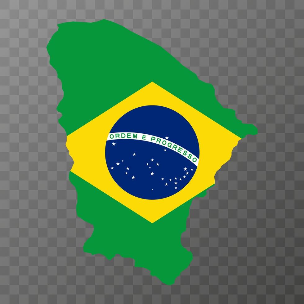 mapa de ceara, estado de brasil. ilustración vectorial vector