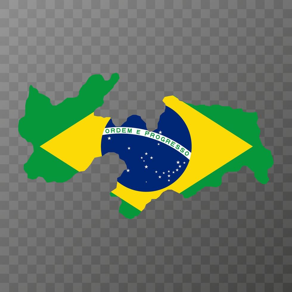 Paraiba Map, state of Brazil. Vector Illustration.