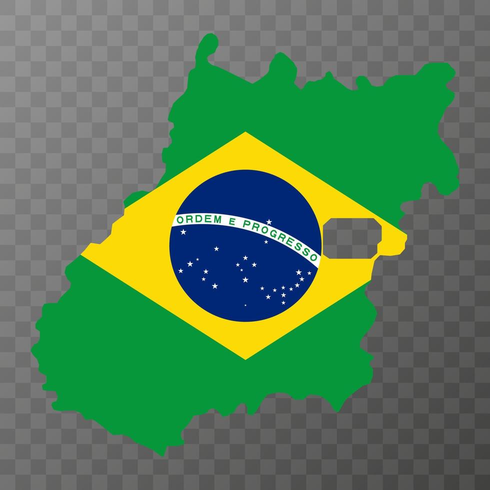 Goias Map, state of Brazil. Vector Illustration.