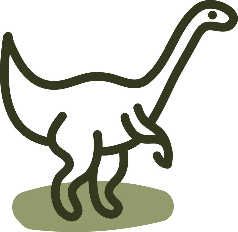 Mosaurus dinosaur, illustration, vector on a white background.