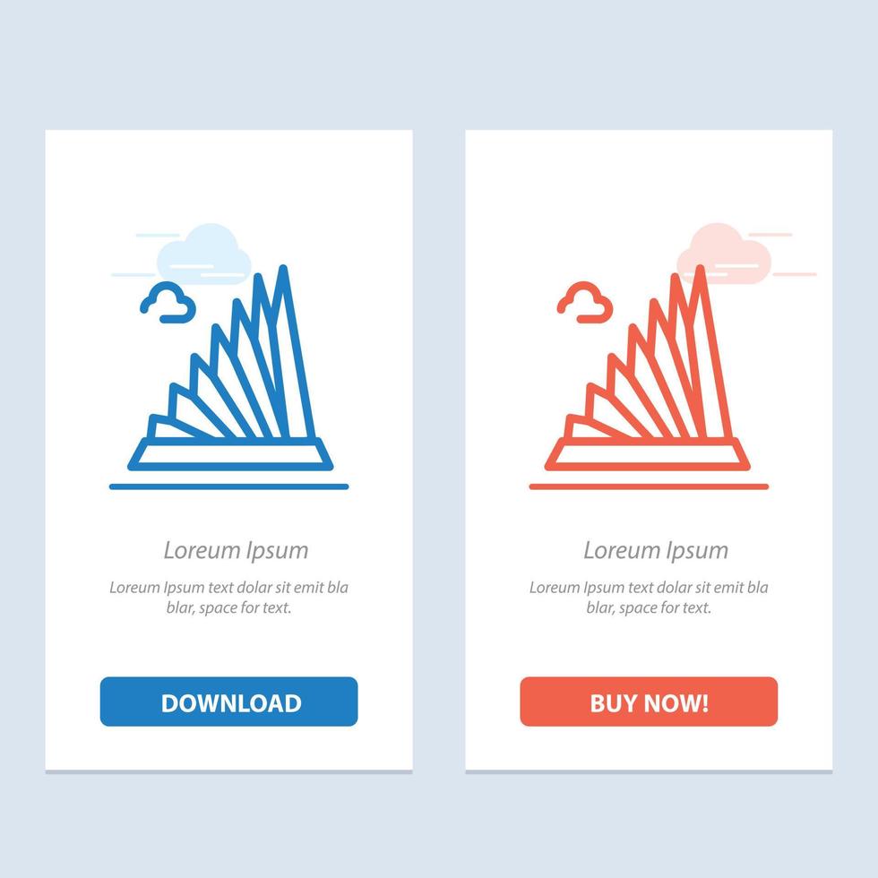 Building Construction Estate Landmark Martyrs  Blue and Red Download and Buy Now web Widget Card Tem vector