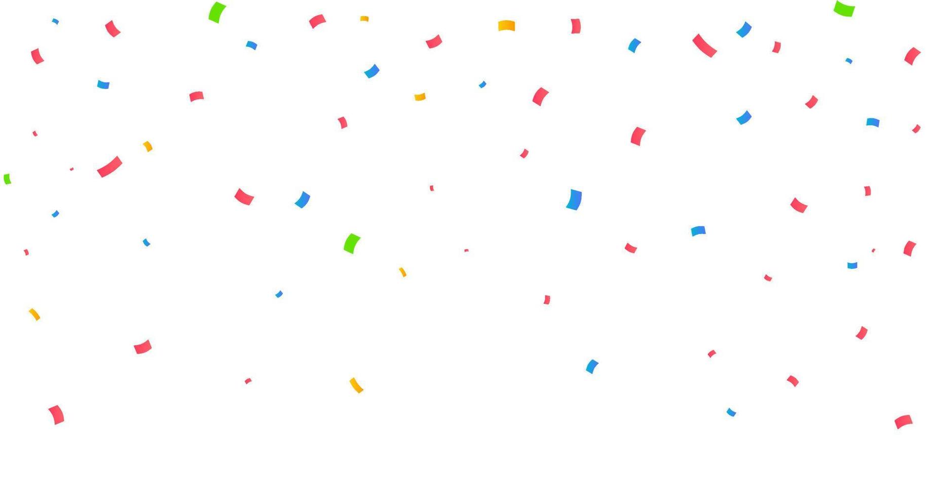 Colorful bright confetti isolated on transparent background. Festive vector illustration