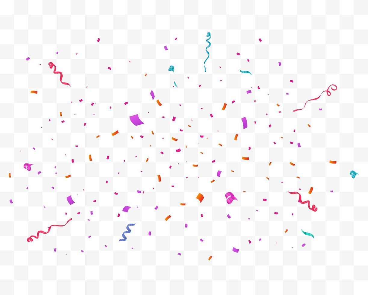 Colorful confetti isolated. Festive vector background