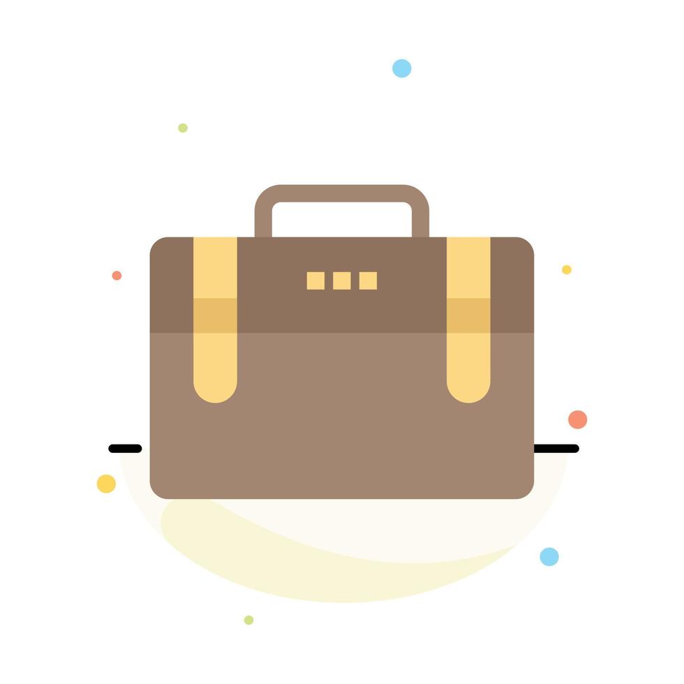 Bag Office Bag Working Motivation Abstract Flat Color Icon Template vector