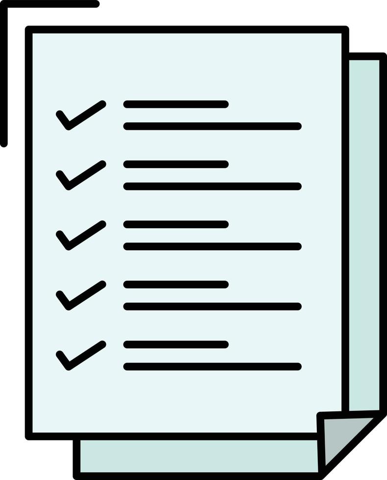 Checklist To Do List Work Task Notepad  Flat Color Icon Vector icon banner Template