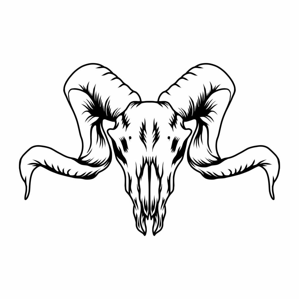 Goat skull mascot logo vector