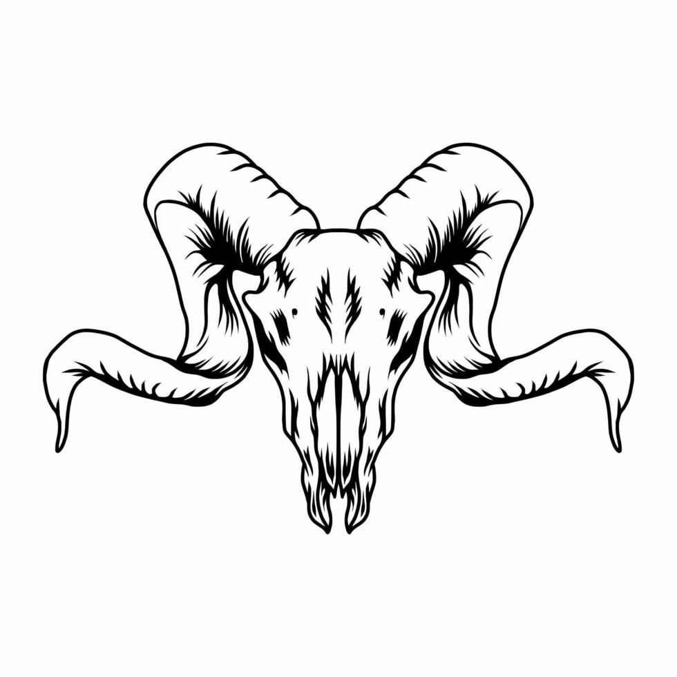 Goat skull mascot logo vector