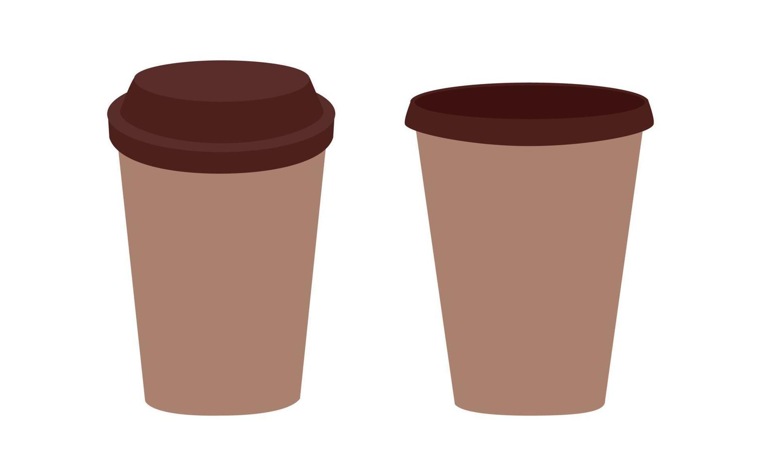 icono de taza de papel de café delicioso. diseño de ilustración de vector de bebida.