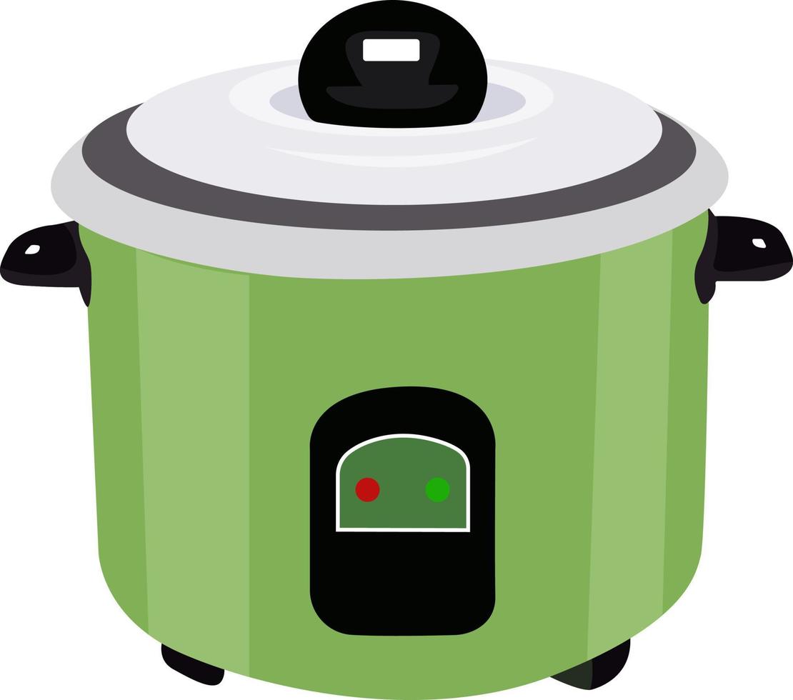 Rice cooker, illustration, vector on white background
