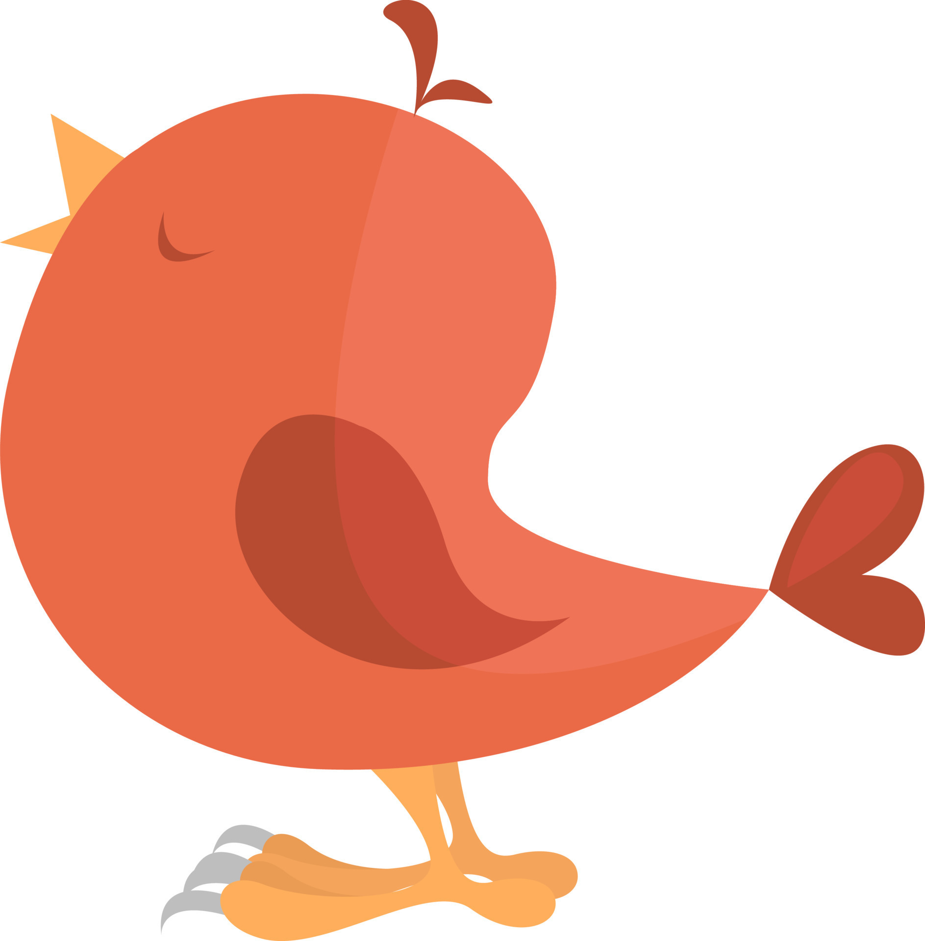 Orange bird, illustration, vector on white background 13509416 Vector