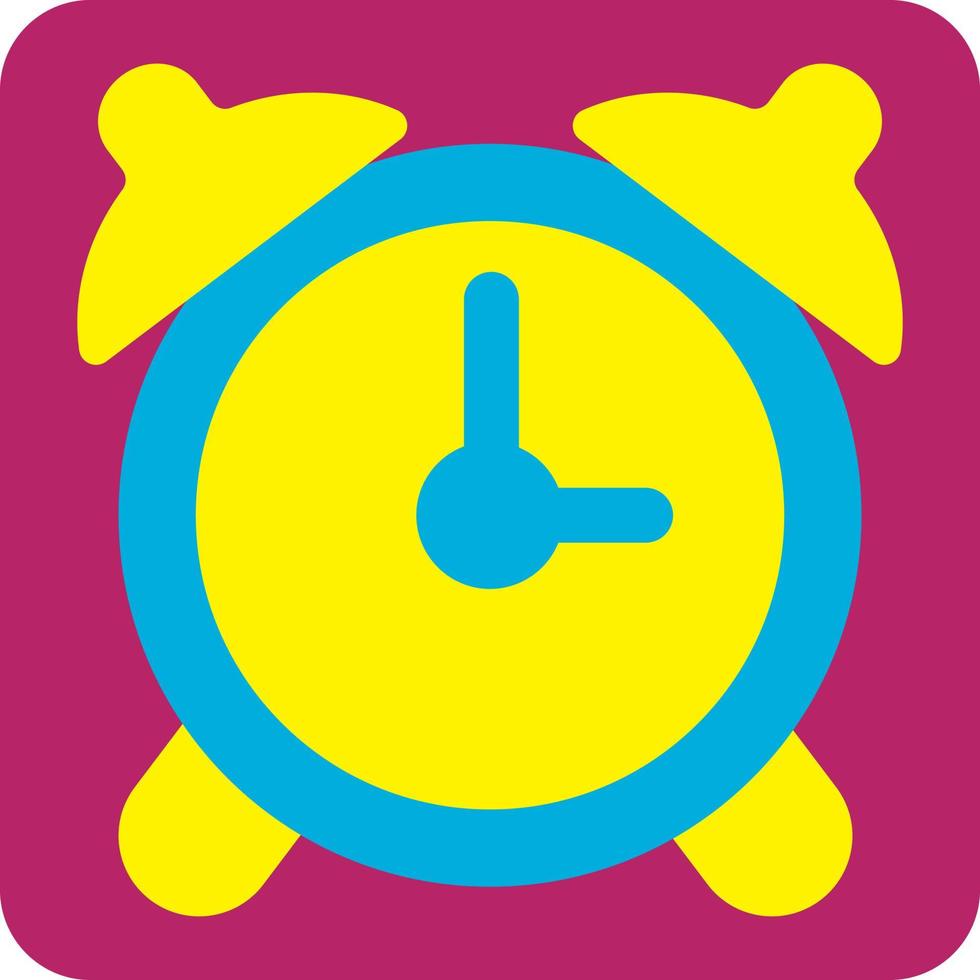 Yellow alarm clock, illustration, vector on a white background.