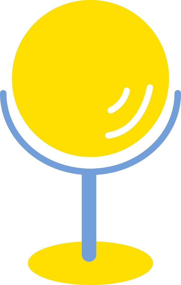 Blue mirror, illustration, vector on a white background.