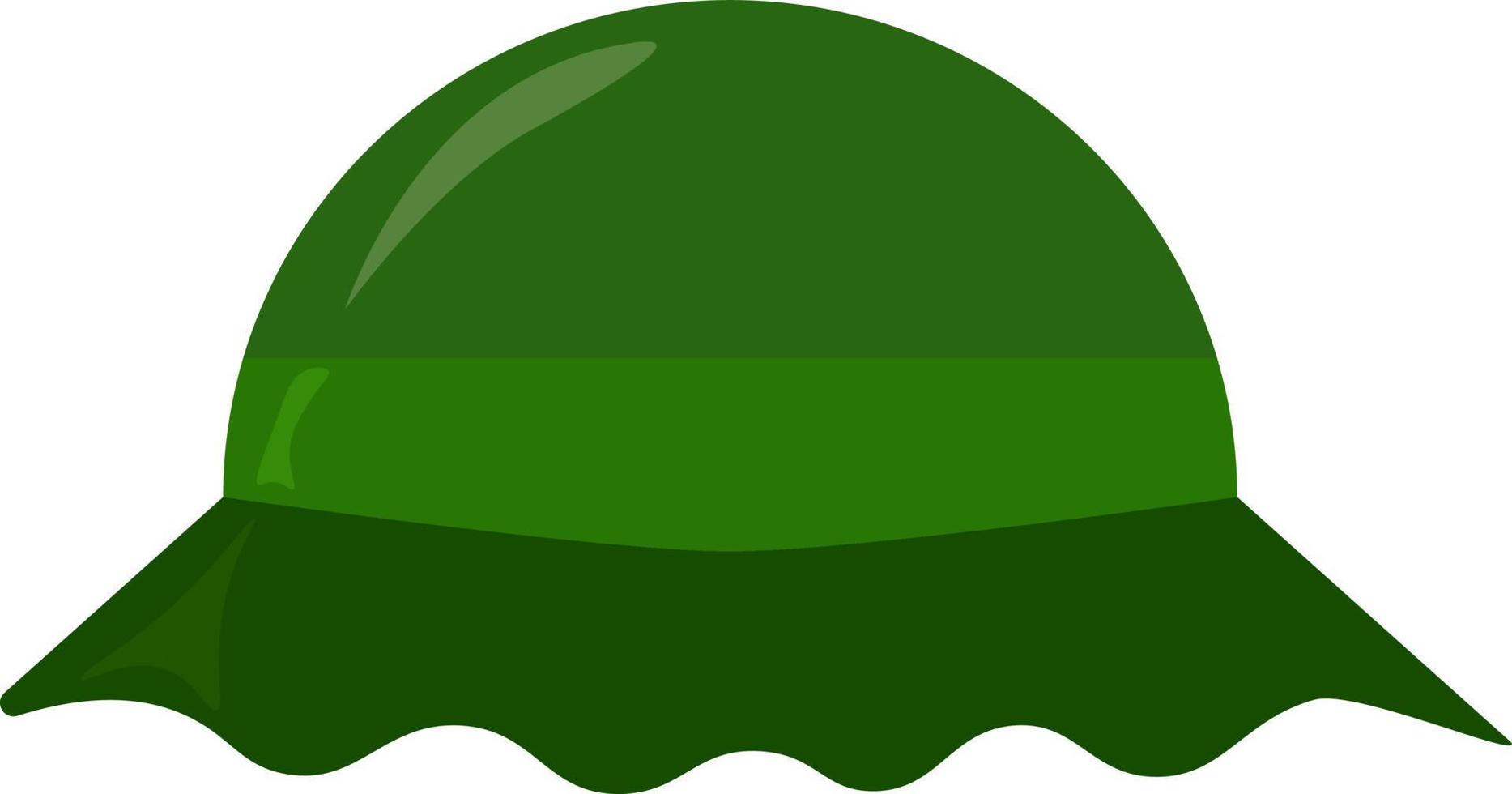 sombrero verde, ilustración, vector sobre fondo blanco.
