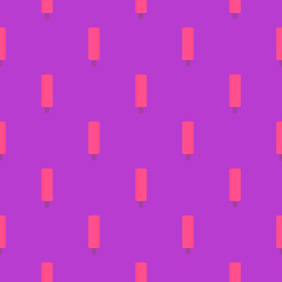 Pink ice cream on a stick , seamless pattern on a purple background. vector