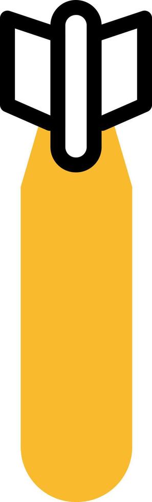 Army missile, illustration, vector on a white background.