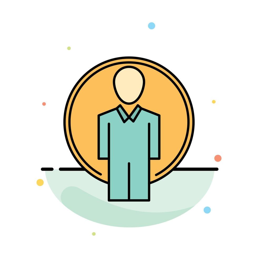 User Id Login Image Abstract Flat Color Icon Template vector
