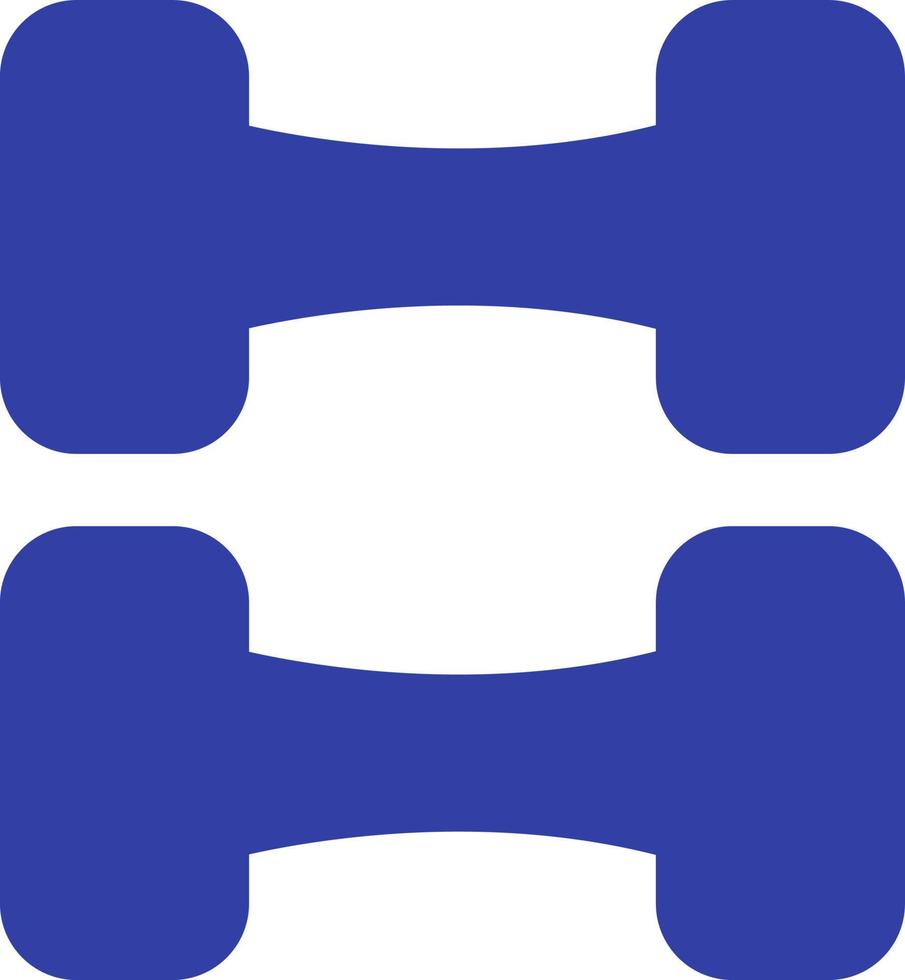 Blue dumbbells, illustration, vector, on a white background. vector