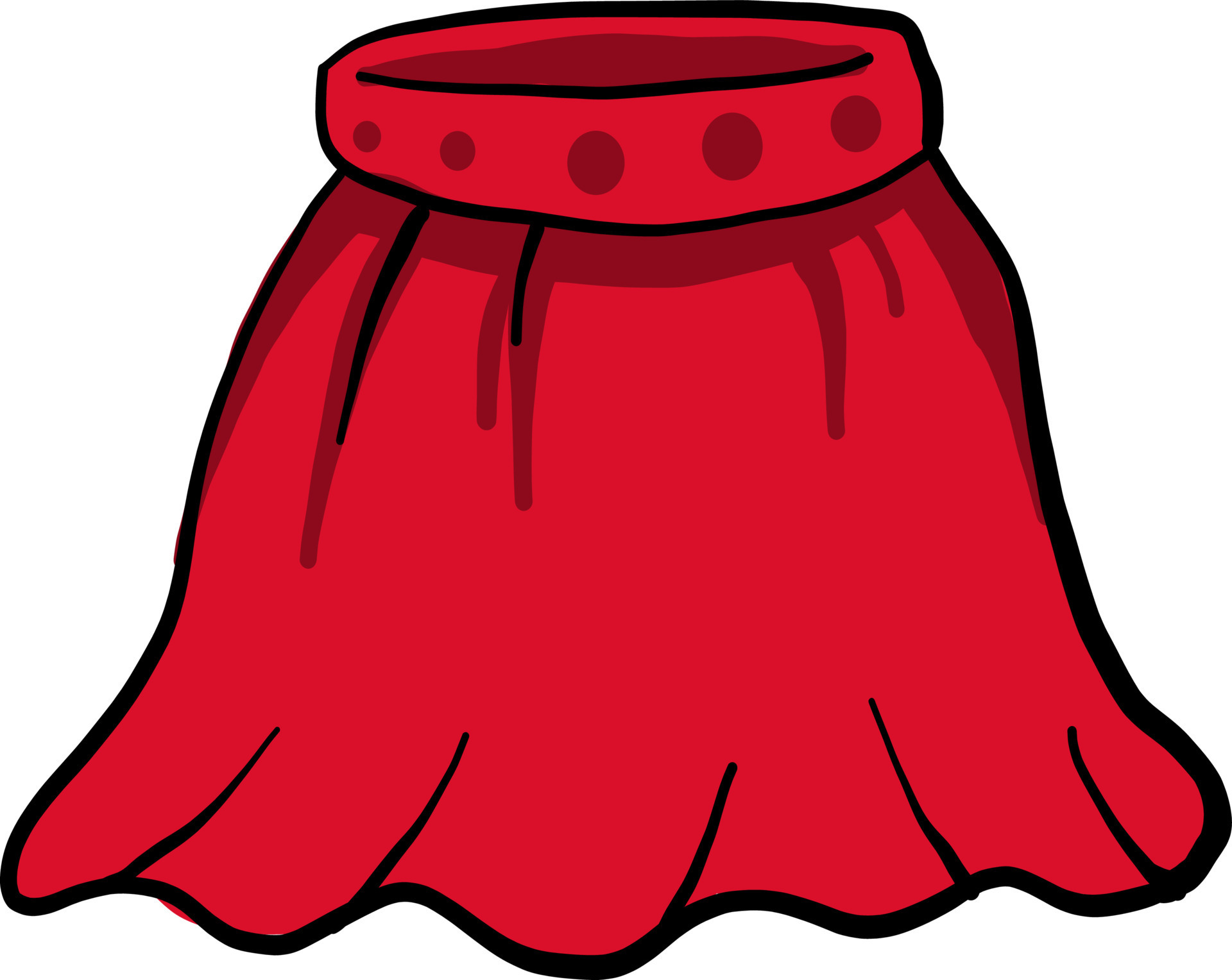 Red crazy skirt, illustration, vector on white background 13509712 ...