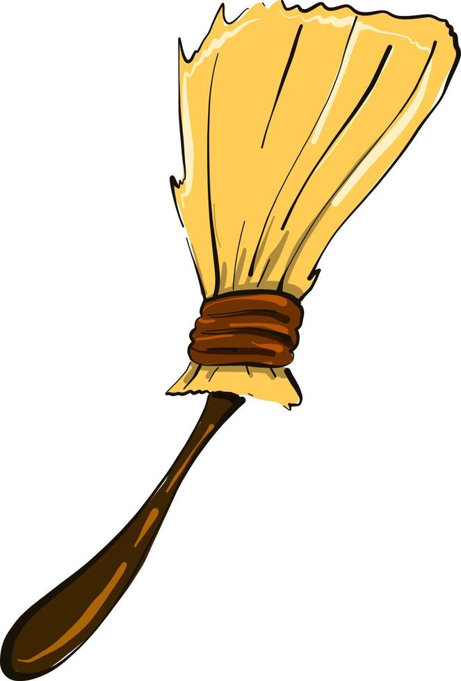 Small broom,illustration,vector on white background vector