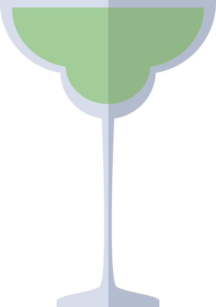 Green margarita, illustration, vector on white background.