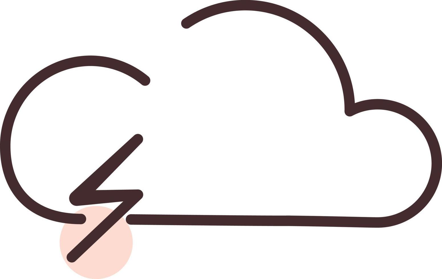 Thunderstorm, illustration, vector, on a white background. vector