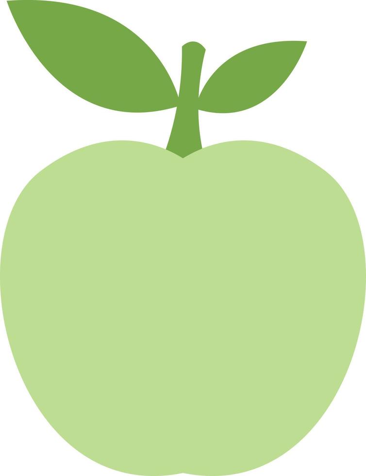 Green apple, illustration, vector on a white background.