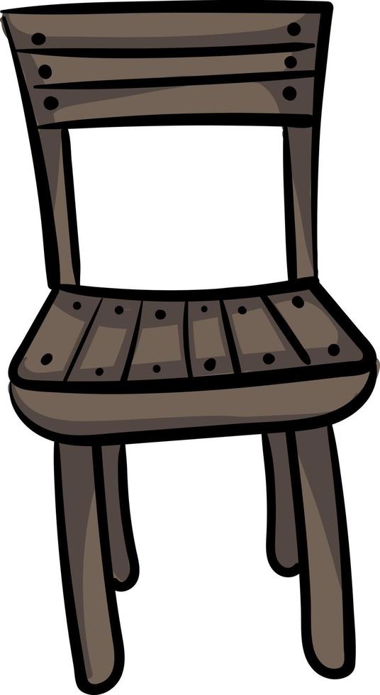 Wooden chair, illustration, vector on white background