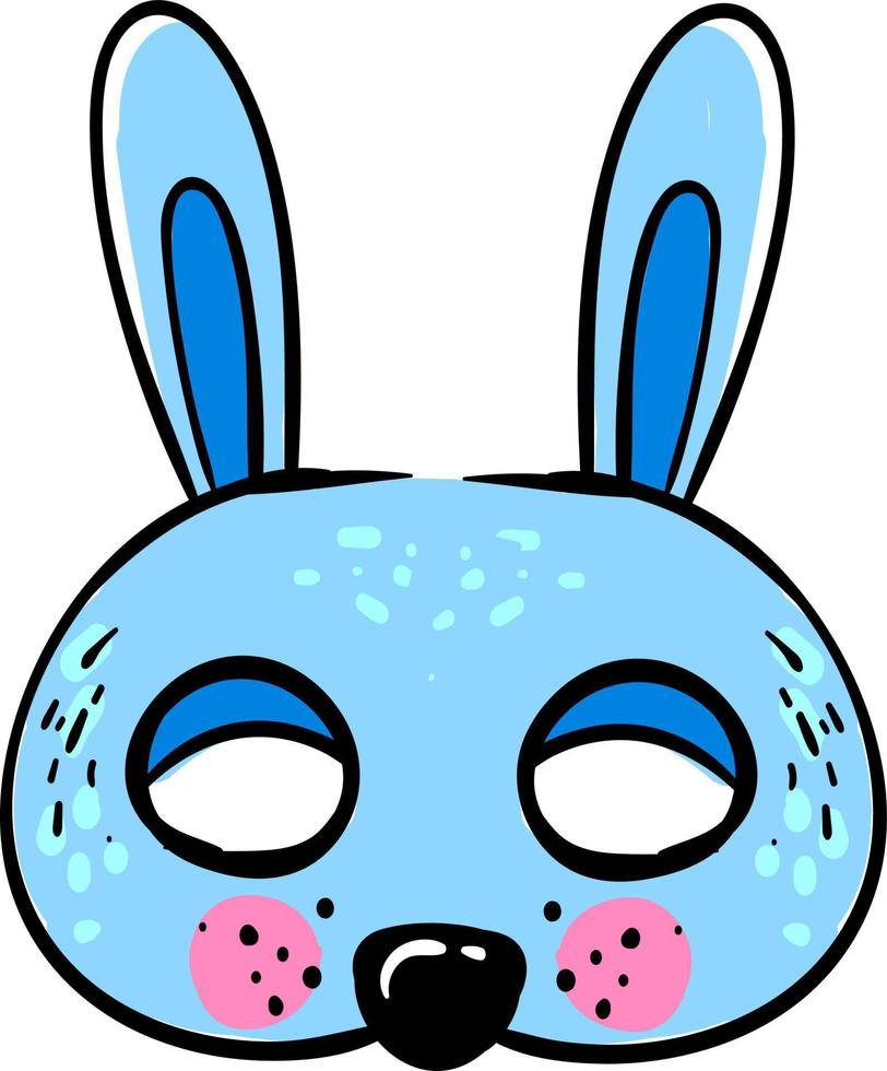 Rabbit mask, illustration, vector on white background