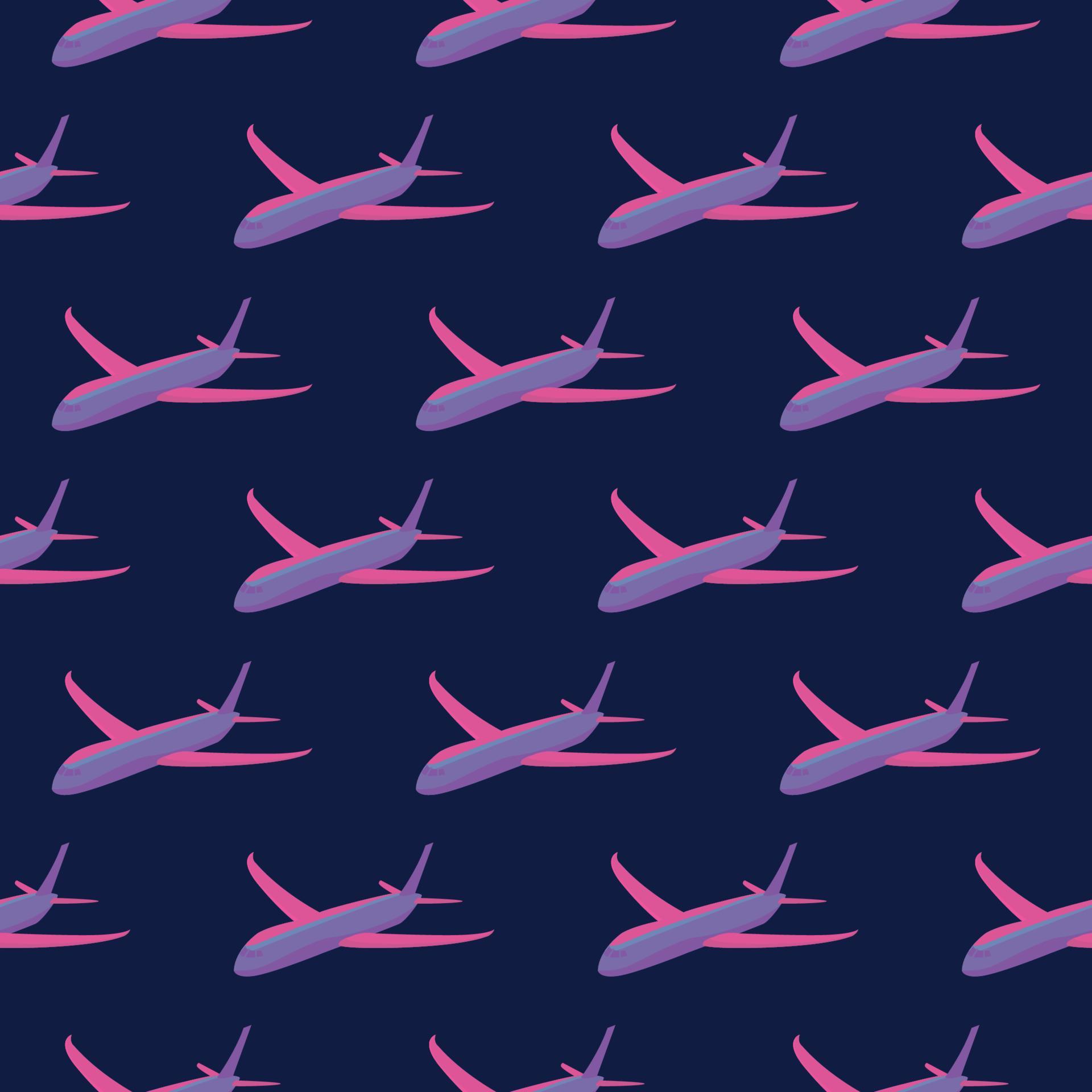 Airplane pattern, illustration, vector on white background 13509976