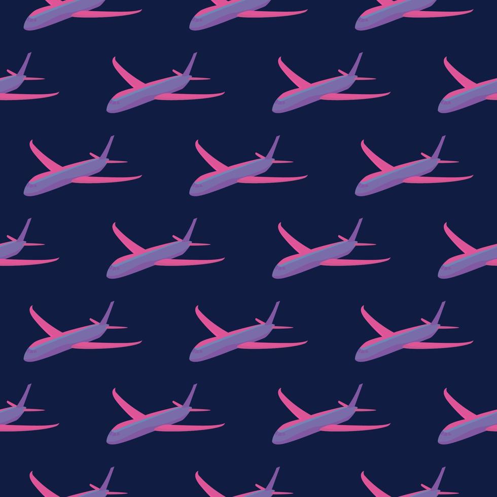 Airplane pattern, illustration, vector on white background