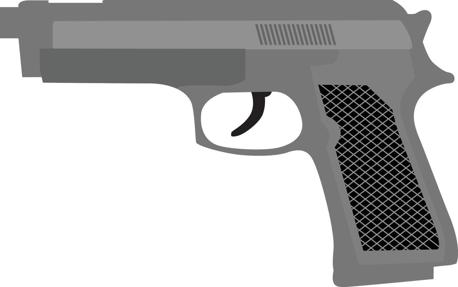 Grey gun ,illustration, vector on white background.