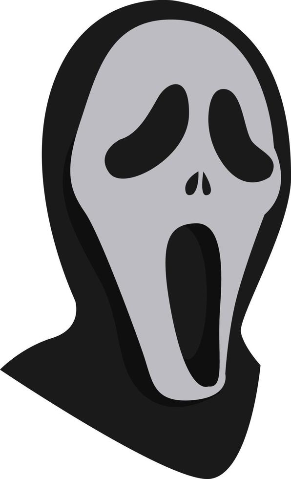 Scream mask, illustration, vector on white background.