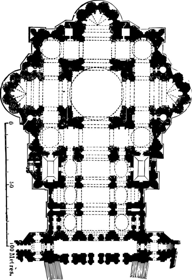 terreno al plan de st. peter roma su ejemplo implicaba necesariamente la imitación del grabado antiguo. vector