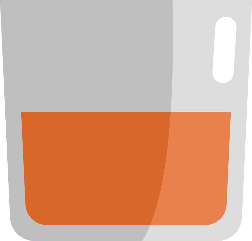 Glass of whiskey, icon illustration, vector on white background