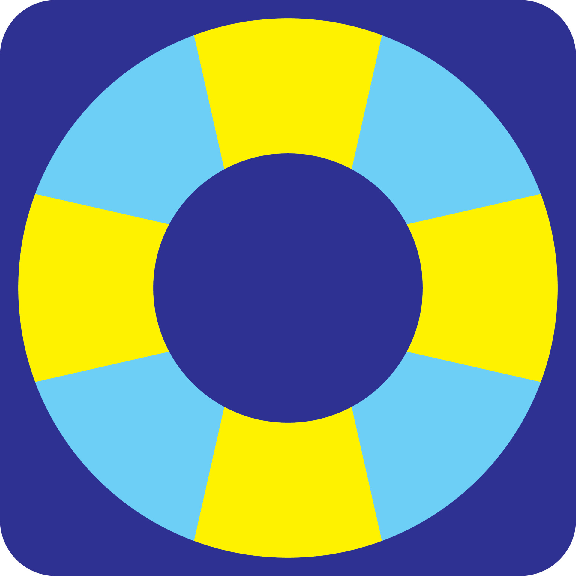 Swimming rescue ring, illustration, vector on a white background