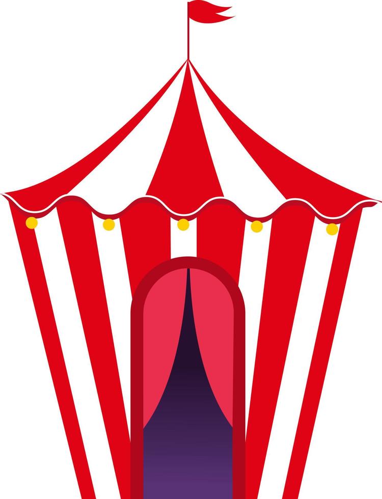 carpa de circo, ilustración, vector sobre fondo blanco.