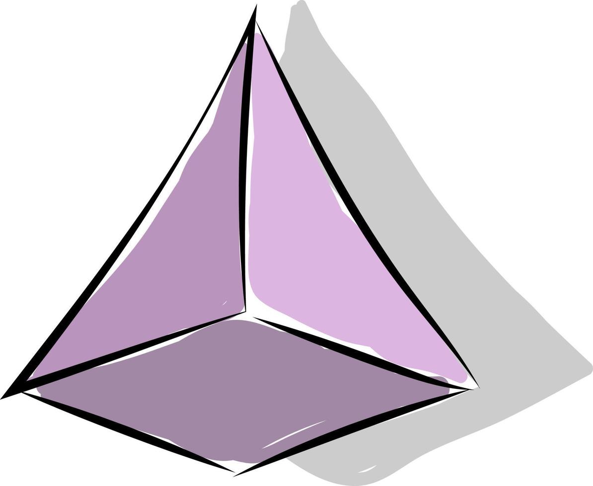 Pyramid, illustration, vector on white background.